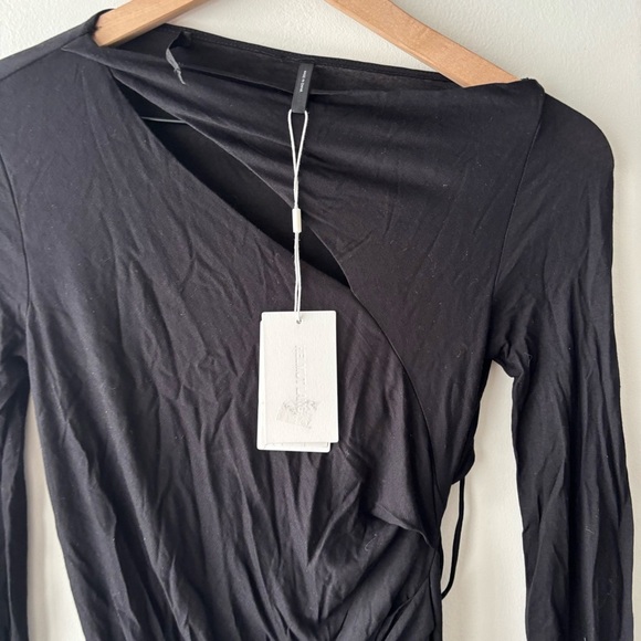 Helmut Lang Scala Asymmetrical Top - Basalt Black Sz XS NWT - Picture 7 of 12